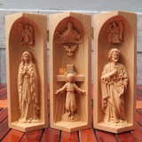 Carved Wood Prayer Altar Catholic