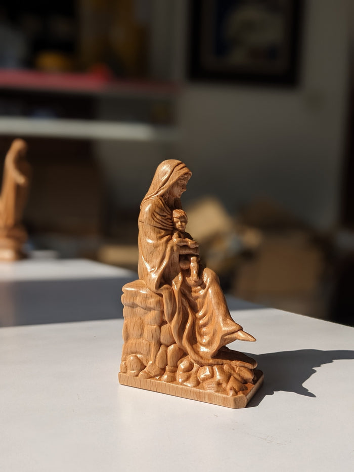 Carved Wooden Statue Of The Virgin Mary