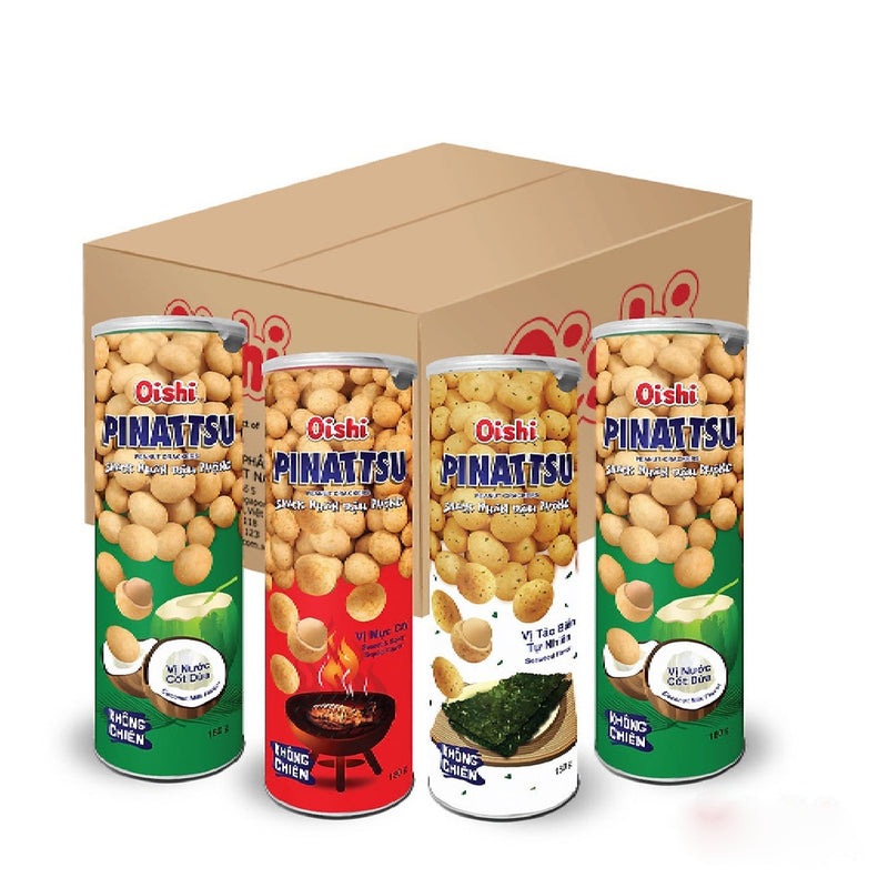 Snack Nhân Đậu Phộng Pinattsu Lon 180g