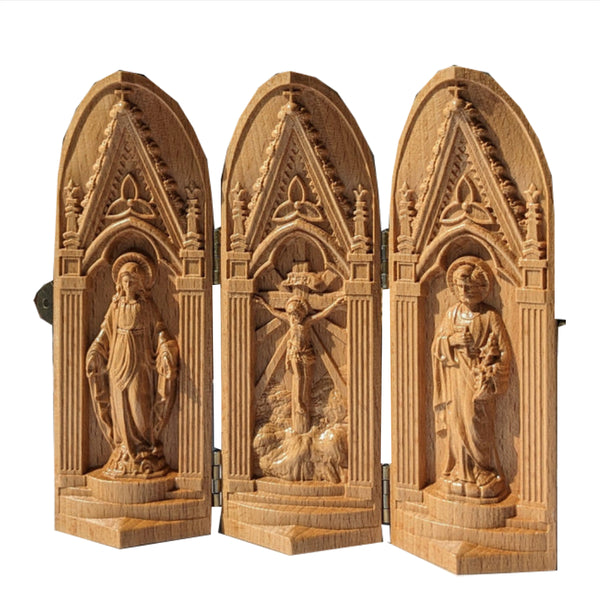 Catholic Home Altar Wood Carving