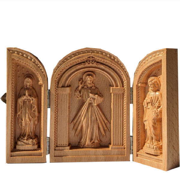 Carved Wood Prayer Altar Catholic