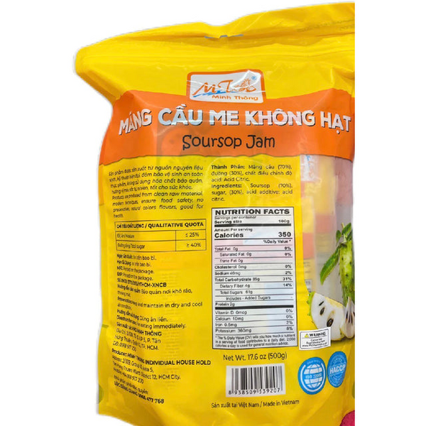 Mãng Cầu Me Không Hạt Minh Thông 500g