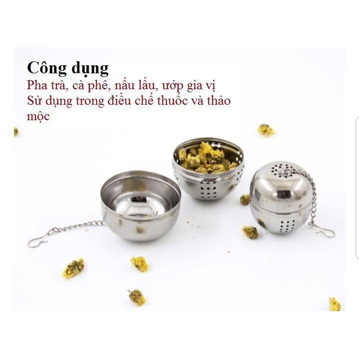 Bóng Lọc Trà Inox, Có Dây Treo, Không Gỉ