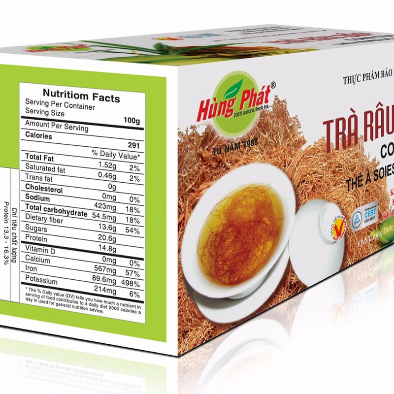 Trà Râu Bắp Hùng Phát Hộp 25 Gói