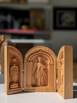 Carved Wood Prayer Altar Catholic