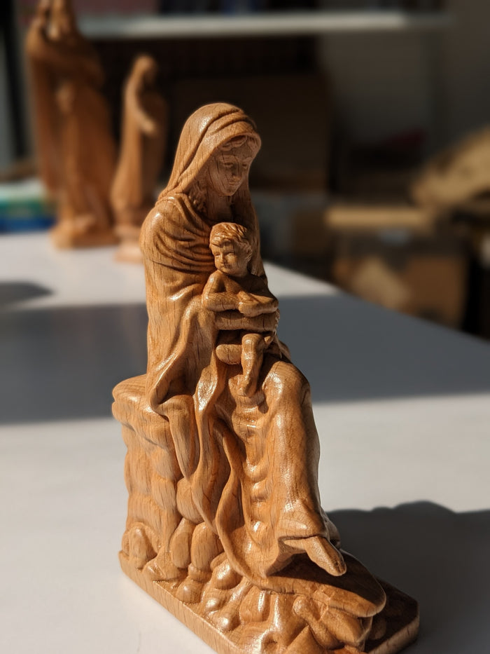 Carved Wooden Statue Of The Virgin Mary