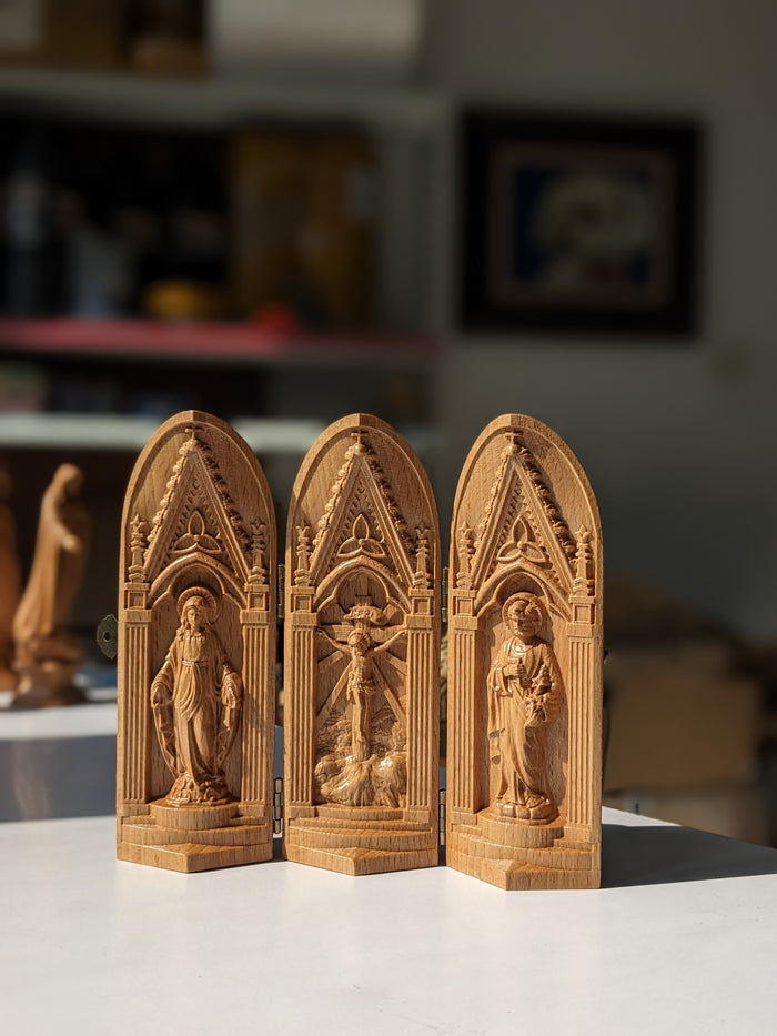 Catholic Home Altar Wood Carving