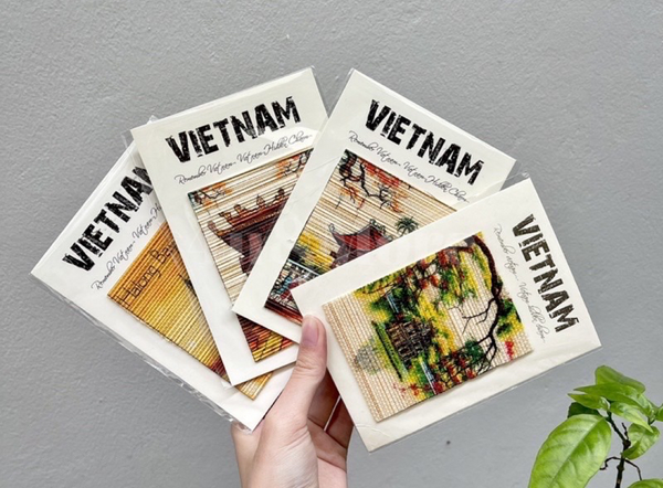 Bưu Thiếp Giấy Mành Tre Việt Nam