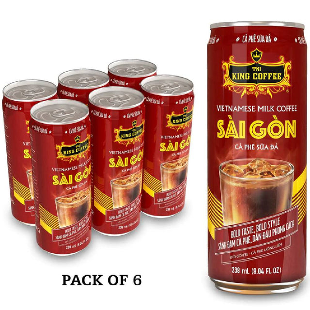 Lon Cà Phê Sữa Đá King Coffee Đậm Gu Việt 238ml