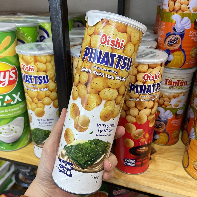 Snack Nhân Đậu Phộng Pinattsu Lon 180g