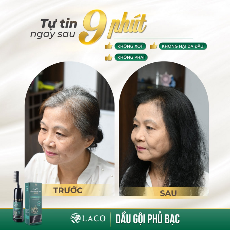 Dầu Gội Phủ Bạc Laco Black Hair 200ml