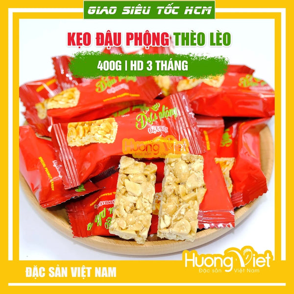 Kẹo đậu phộng đặc biệt Tân Huê Viên giòn ít ngọt 400gr