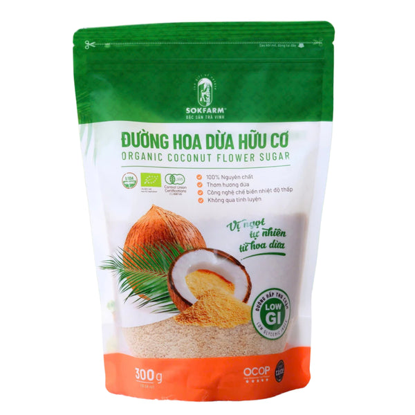 Đường hoa dừa hữu cơ Sokfarm 300gr