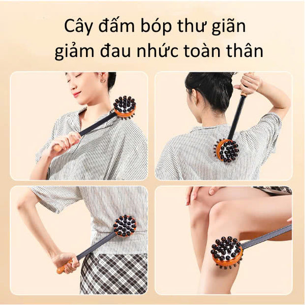 Cây đấm lưng bằng gỗ khai huyệt thư giãn giảm nhức mỏi